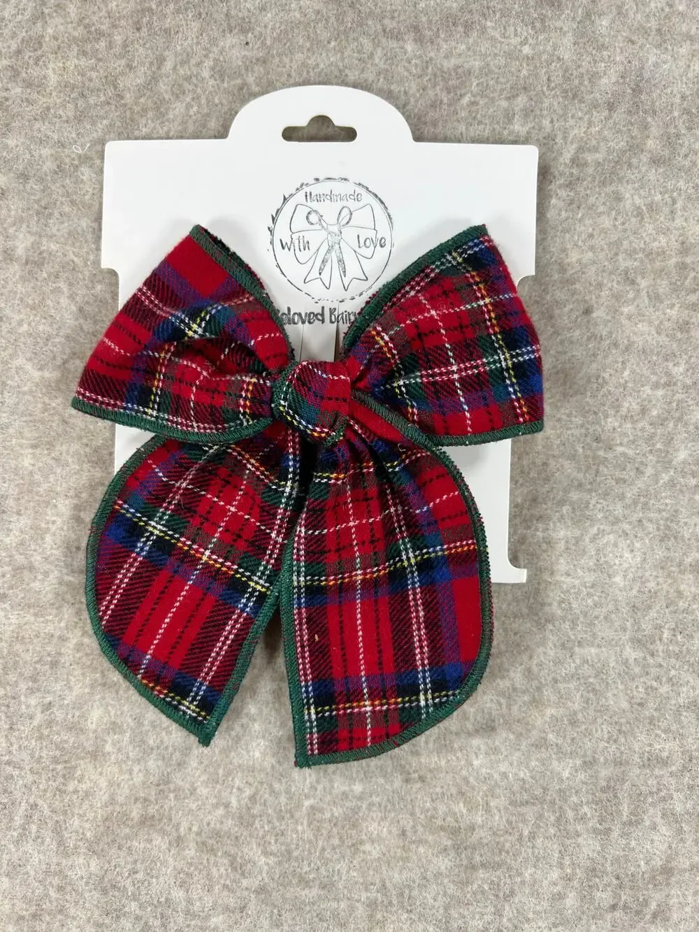 Beloved Bairn Bows Christmas Plaid Midi Beloved on Clip Red Tartan